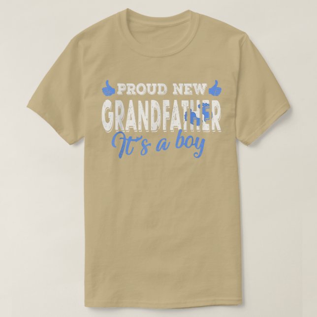 Retro Gender Reveal Proud New Grandfather Det är A T Shirt (Design framsida)