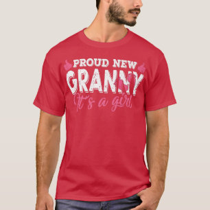 Retro Gender Reveal Proud New Granny Det är en fli T Shirt