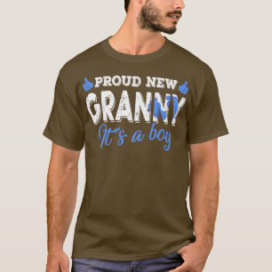 Retro Gender Reveal Proud New Granny Det är en poj T Shirt