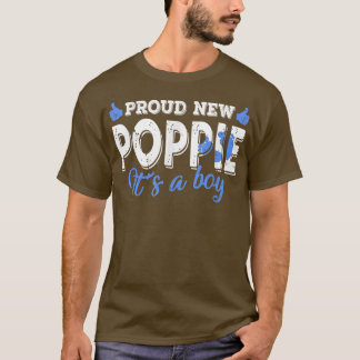 Retro Gender Reveal Proud New Poppie Det är en poj T Shirt
