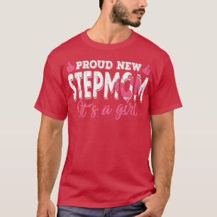 Retro Gender Reveal Proud New Stepmamma Det är en T Shirt