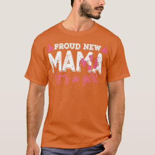 Retro Gender Reveal stolt ny Mamma Det är en flick T Shirt