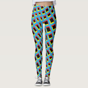 ’Retro Geo Mönster’ Leggings