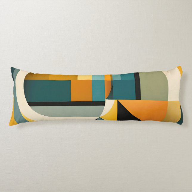 Retro Geometric Abstraction Circles and Rectangric Kroppskudde (Framsidan)