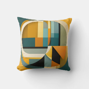 Retro Geometric Abstraction Circles and Rectangric Kudde