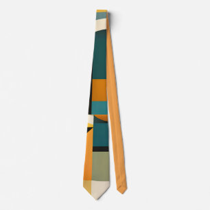 Retro Geometric Abstraction Circles and Rectangric Slips