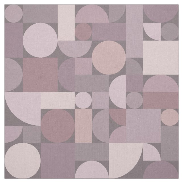 Retro Geometric Art Mauve Tyg (Provkarta)