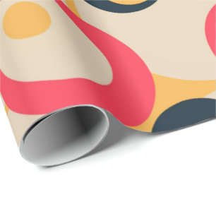 Retro Geometric Artistic Abstrakt Mönster #10 Presentpapper