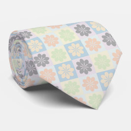 Retro Geometric Blommönster Neck Tie Slips