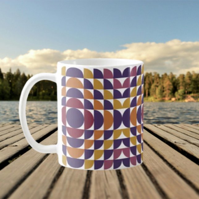 Retro Geometric Circles Classic Mugg | mitten av å (Skapare uppladdad)