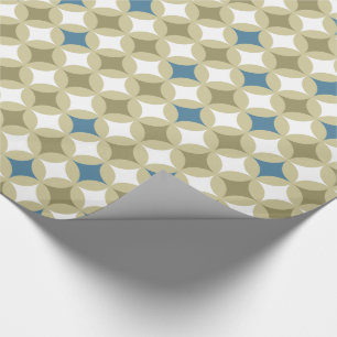 Retro Geometric Circles Mönster Presentpapper