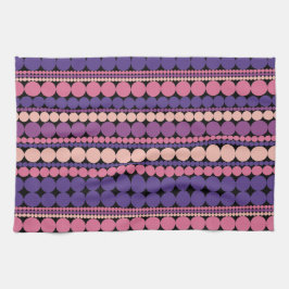 Retro Geometric Doted Rand Kökshandduk