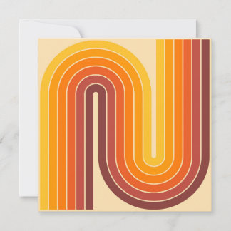 Retro Geometric Dubbla Arch Design Inbjudningar