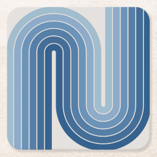 Retro Geometric Dubbla Arch Design Poster Underlägg Papper Kvadrat