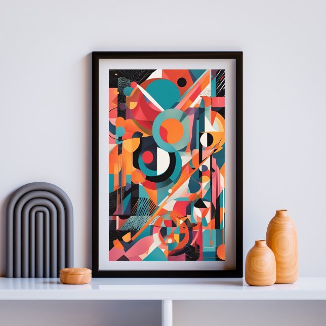 Retro Geometric Explosion Poster (Skapare uppladdad)
