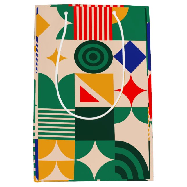 Retro Geometric Gift Bag (Framsidan)