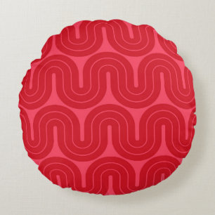 Retro Geometric Gradient Wave-design Rund Kudde