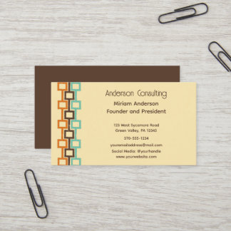 Retro Geometric Graphics General Purpose Visitkort