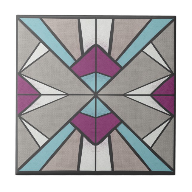 Retro Geometric Kakelplatta (Framsidan)