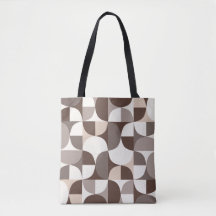 Retro Geometric Kurvor Mönster - Terra Brown