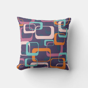 Retro Geometric Mid Century Shapes Art Lila Kudde