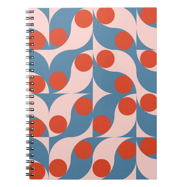 Retro Geometric: Modern Vintage Mosaic. Anteckningsbok (Framsidan)