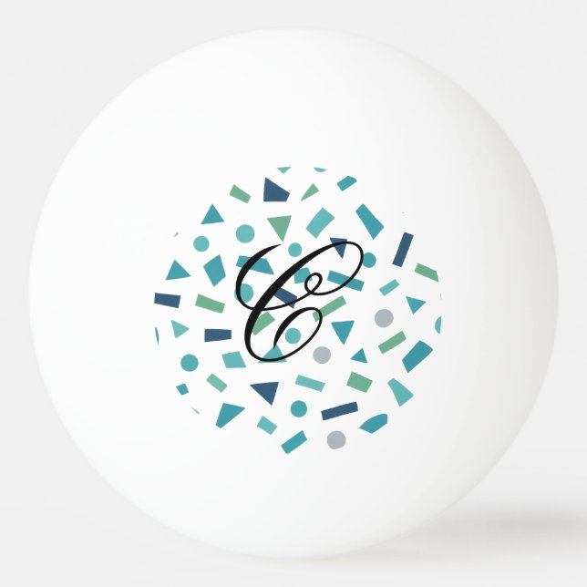 Retro Geometric Mönster - 80:s Memphis Stil Design Pingisboll (Framsidan)