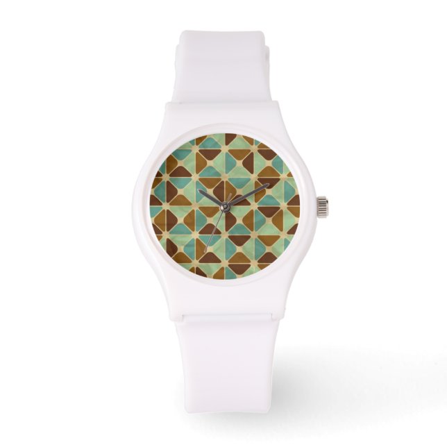 Retro geometric mönster armbandsur (Framsida)