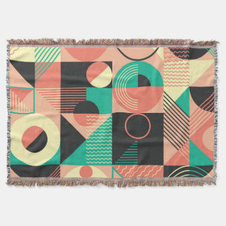 Retro Geometric Mönster Design Filt