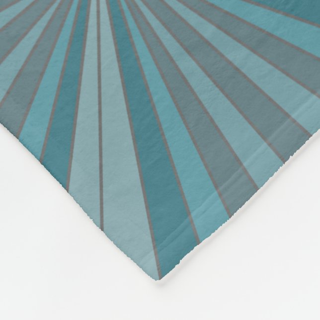 Retro geometric mönster fleecefilt (Hörn)