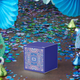 Retro Geometric Mönster in Blue and Rosa Presentaskar