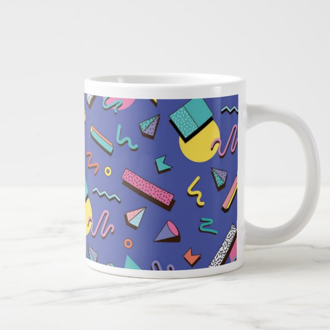 Retro Geometric Mönster Jumbo Mugg (Höger)