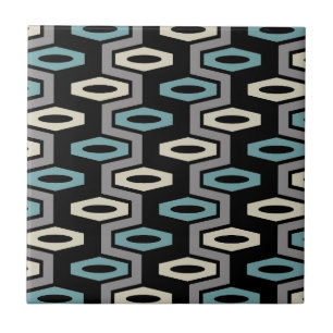 Retro Geometric Mönster Kakelplatta