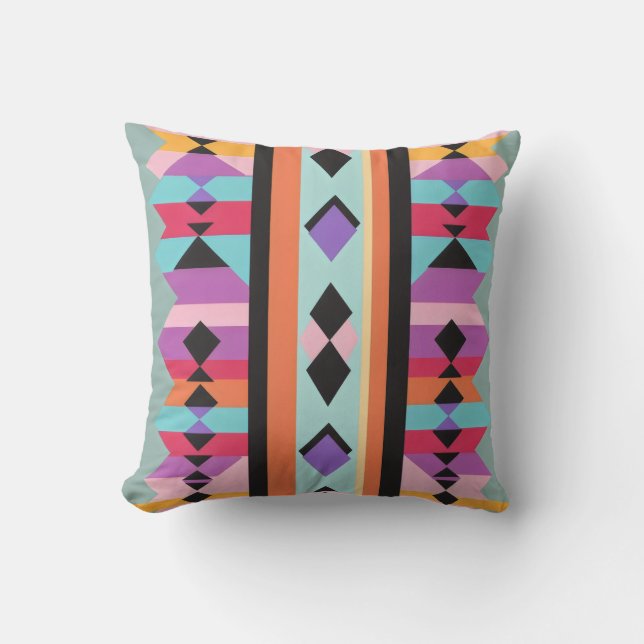 Retro Geometric Mönster mix Kudde (Framsida)