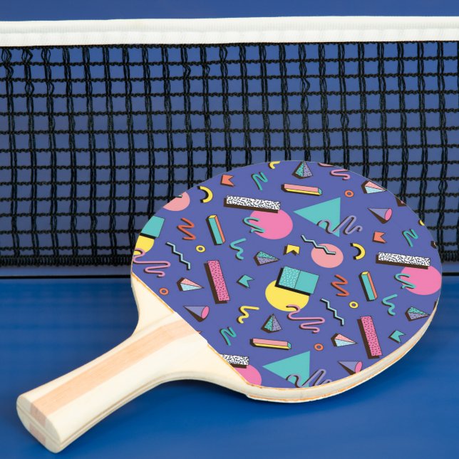 Retro Geometric Mönster Pingisracket (Insitu)