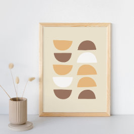 Retro geometric mönster poster