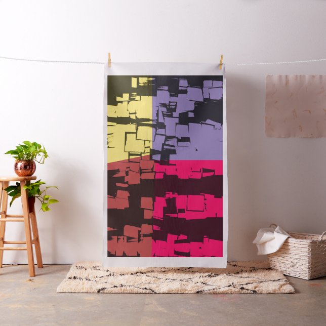 Retro Geometric Mosaic Abstract Art #4 Tyg (In Situ)