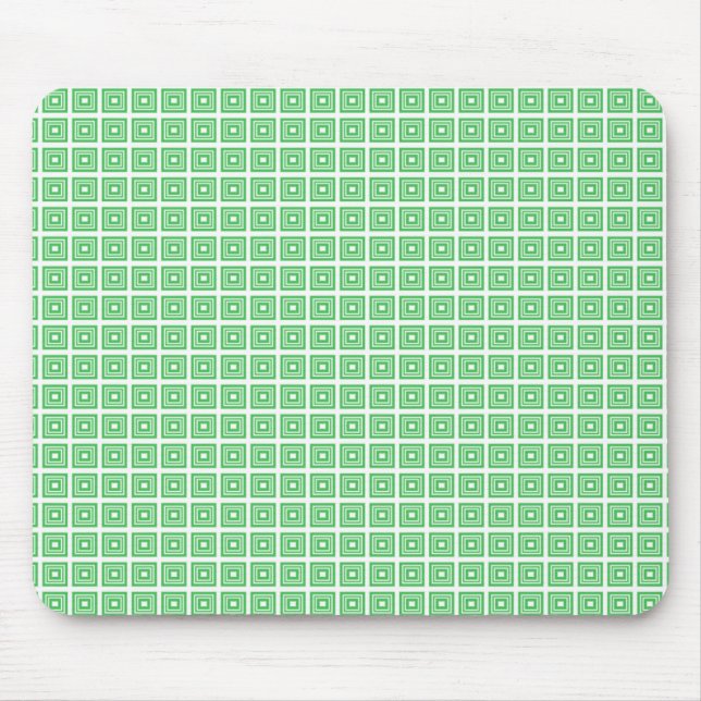 Retro Geometric Mousepad, Kelly Grönt Musmatta (Framsidan)