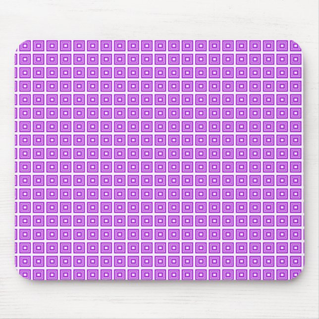 Retro Geometric Mousepad, Lila Musmatta (Framsidan)
