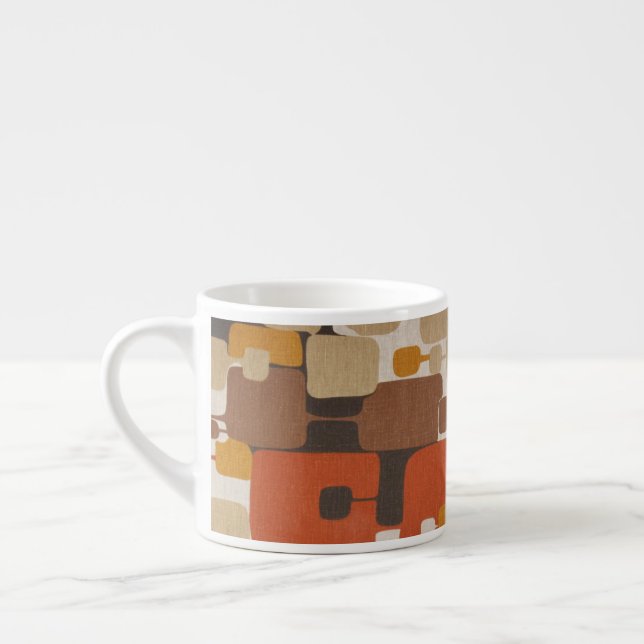 Retro Geometric på 70-talet Espressomugg (Vänster)