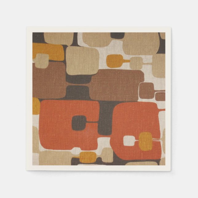 Retro Geometric på 70-talet Pappersservett (Framsidan)