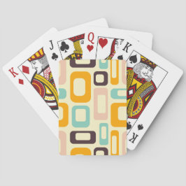 Retro geometric pattern in light beige background casinokort