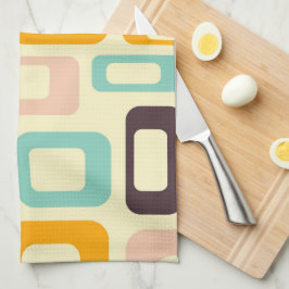 Retro geometric pattern in light beige background kökshandduk