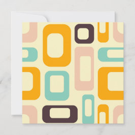 Retro geometric pattern in light beige background tack kort