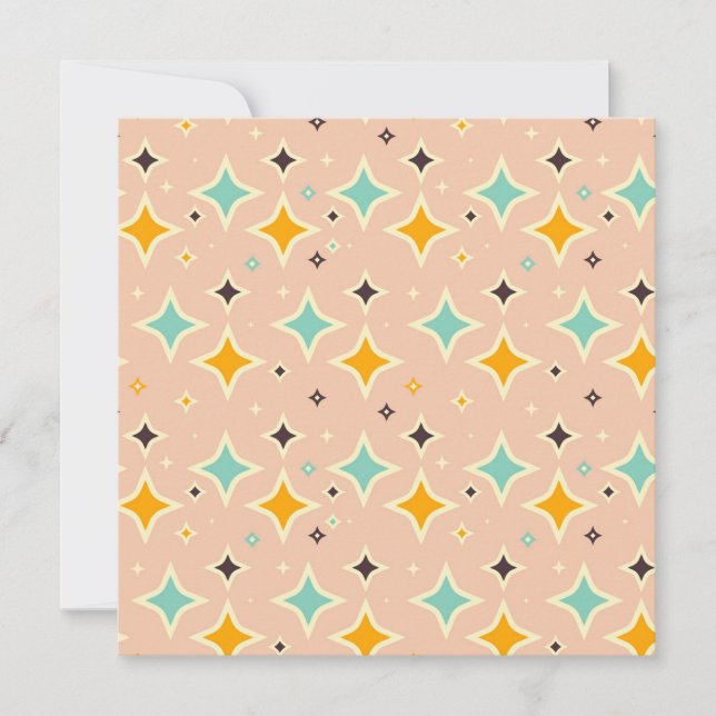 Retro geometric pattern with teal, orange, black tack kort (Framsida)