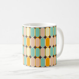 Retro geometric pattern with vertical ovals kaffemugg