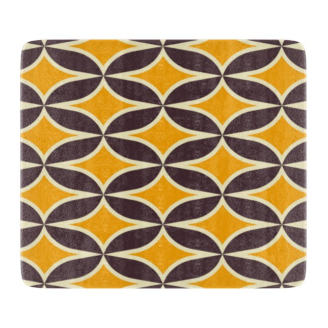 Retro geometric pattern yellow and brown leaf (Framsidan)