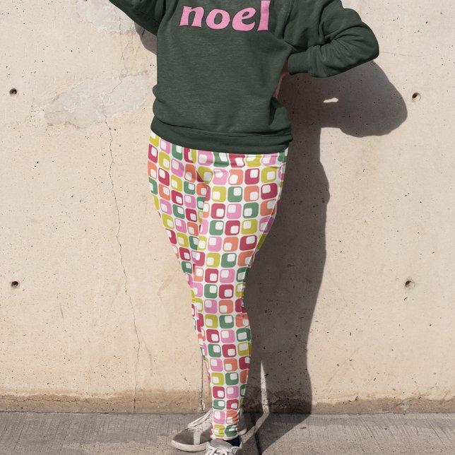 Retro Geometric Print 1970-talet - mönster - jul Leggings (Skapare uppladdad)