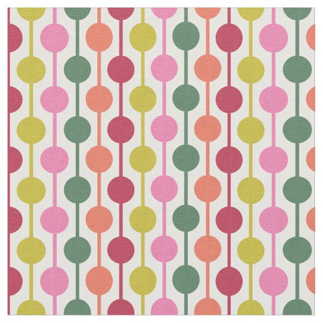 Retro Geometric Print 1970-talet - mönster - jul Tyg (Närbild)