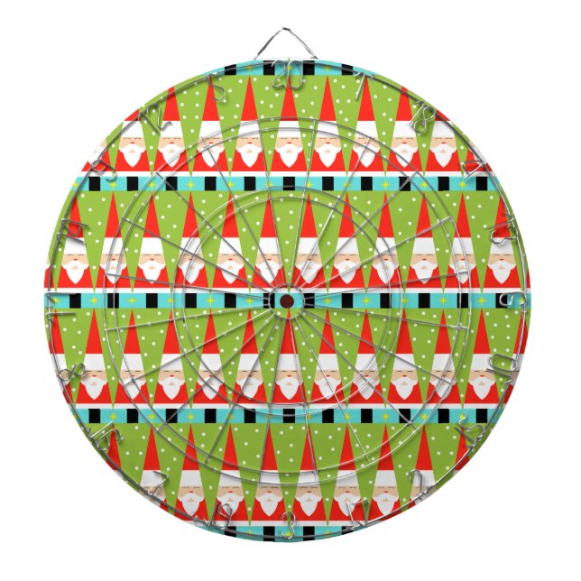 Retro Geometric Santa Dartboard Piltavla (Framsidan)